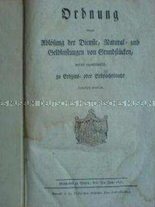 Gesetz zu den Preußischen Agrarreformen