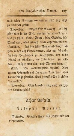 Achter Auftritt