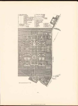 Irrenhaus, Berlin-Buch: Grundriss (aus: Neubauten der Stadt Berlin, Bd. VII, 1908)