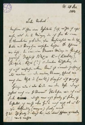 Brief vom 21. (?) Dezember 1884