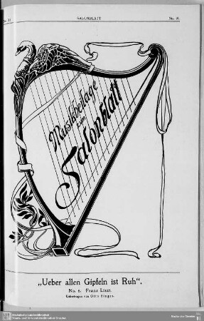 Musikbeilage zum Salonblatt