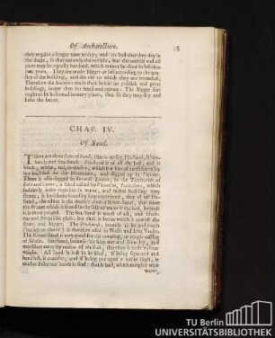 Chap. IV. Of Sand.