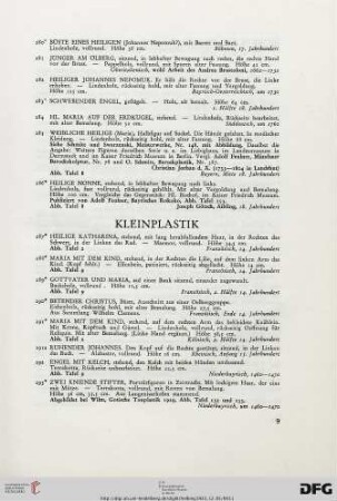 Kleinplastik (Nr. 287-349)