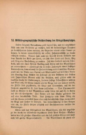 XI. Militär-geographische Beschreibung des Kriegsschauplatzes