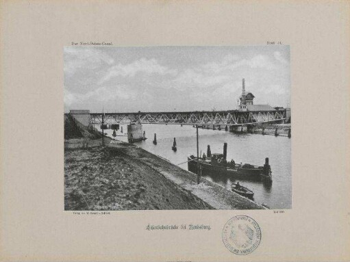 Blatt 14. Eisenbahnbrücke bei Rendsburg.