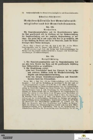 Fünfter Abschnitt: Rechtsverhältnisse der Gemeinderatsmitglieder