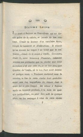 Dixième Lettre