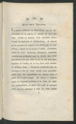 Dixième Lettre