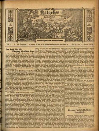 Ausgabe vom Sonntag, den 12. Januar 1913.