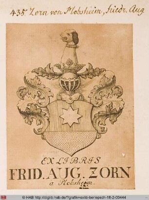 Wappen des Friedrich August Zorn von Plobsheim