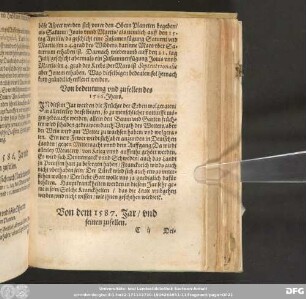 Von dem 1587. Jar / und seinen zufellen.