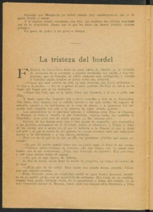 La tristeza del burdel