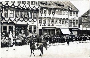 Ansichtskarte / Parade des Junggesellen-Corps / Einbeck