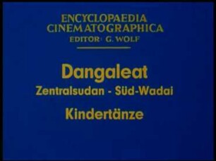 Dangaleat (Zentralsudan, Süd-Wadai) - Kindertänze