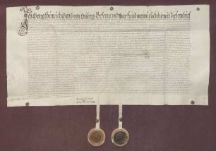 Georg Heinrich Gans von Otzberg verpfändet Güter zu Altwiesloch und Baiertal.