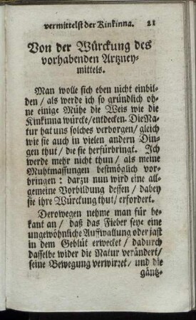 Von der Würckung des vorhabenden Artzneymittels.