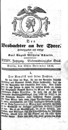 47. Stueck, 23. November 1835