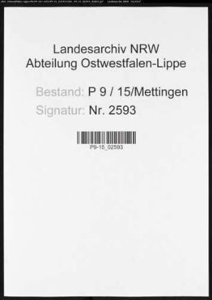 Sterberegister Standesamt Mettingen