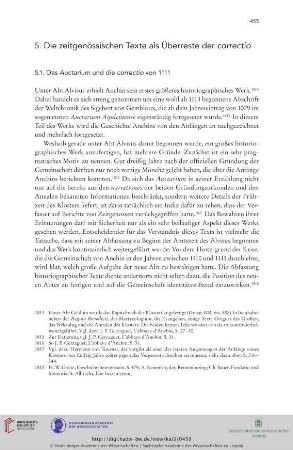 5. Die zeitgenössischen Texte als Überreste der correctio