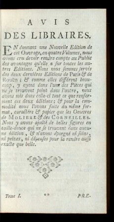 Avis Des Libraires.