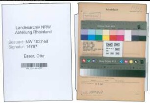 Entnazifizierung Otto Esser , geb. 01.01.1901 (Sattler)