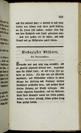 Sechszigster Abschnitt. Die Neuvermählten