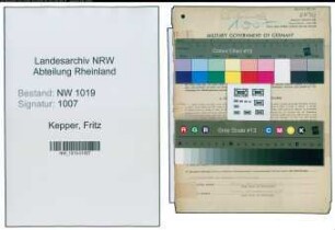 Entnazifizierung Fritz Kepper , geb. 30.10.1903 (Gaertner)