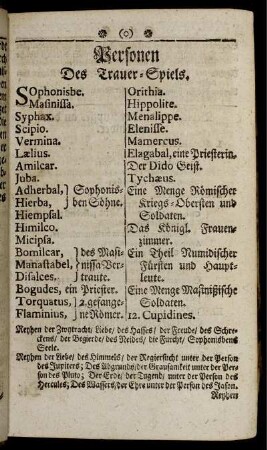 Personen Des Trauer-Spiels.