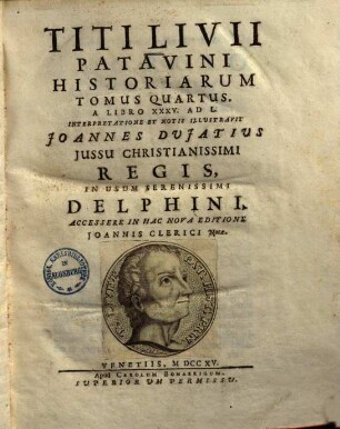 Titi Livii Patavini historiarum libri qui extant, 4