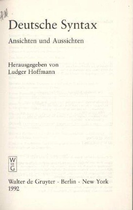Das Passiv im Deutschen : Agenten, Blockaden und (De-)Gradierungen
