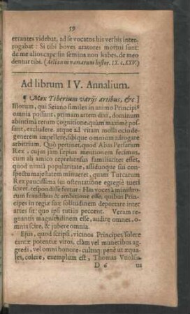 Ad librum IV. Annalium.