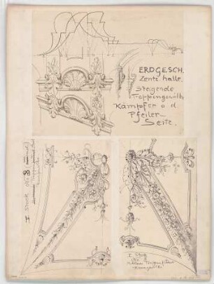 Thiersch, Friedrich von; München; Justizpalast - Gewölbe 1. OG u. 2. OG (Details)