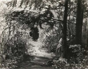 Waldlandschaft : Waldlandschaft. Ölgemälde (um 1910; M. Slevogt)