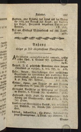 165-166, Anhang einiger zu spät eingetroffener Neuigkeiten