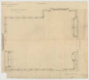 Thiersch, Friedrich von; München; Justizpalast - Wandvertäfelung im Arbeitszimmer (Grundriss)