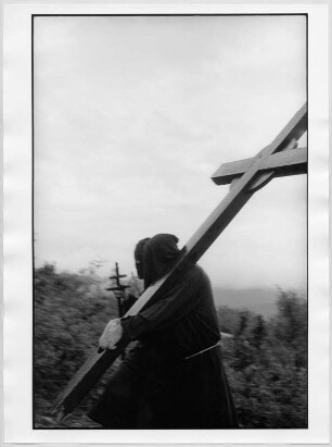 Lumbier. Büßer mit Kreuz