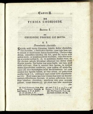 Sectio I. De Chorioide Proprie Sic Dicta.