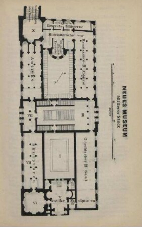 Grundriss. Neues Museum. Mittleres Geschoss