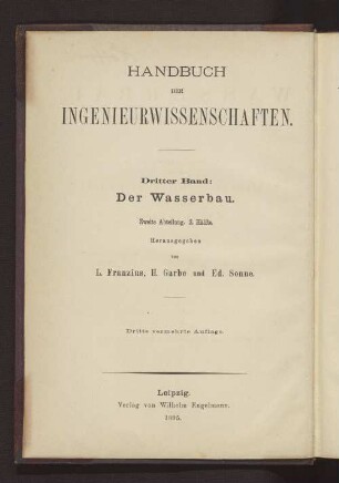 Bd. 3, Abt. 2, Hälfte 2: Schleusen, Schiffahrtskanäle