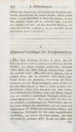 578-612 Klagen und Gegenklagen über Proselytenmacherey