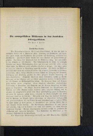 Die evangelischen Missionen in den deutschen Schutzgebieten.