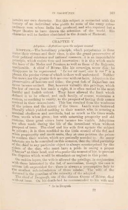 Chapter V. Adoption. - Reflections upon the subjects treated
