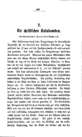 Die christlichen Katakomben
