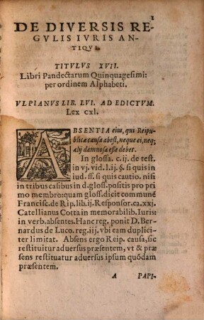 Compendium de diversis regulis iuris civilis libri L, Tit. 17