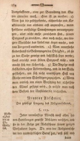 Neunter Abschnitt. Der gesellige Umgang des Religionslehrers.
