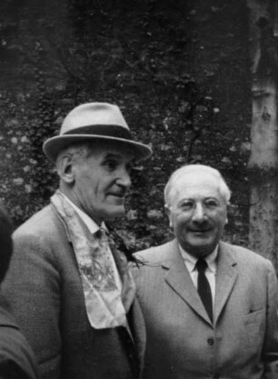 Werner Gross und Ernst Strauss auf einer Exkursion des Kunstgeschichtlichen Seminars München nach Paris im Sommersemester 1963