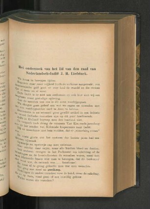Het onderzoek van het lid van den raad van Nederlandsch Indië J. H. Liefrinck, door Le Febvre.