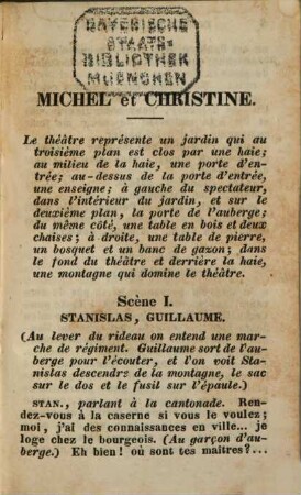 Michel et Christine : [comédie-vaudeville]