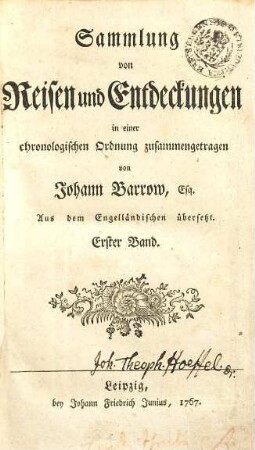 Sammlung von Reisen und Entdeckungen, 1