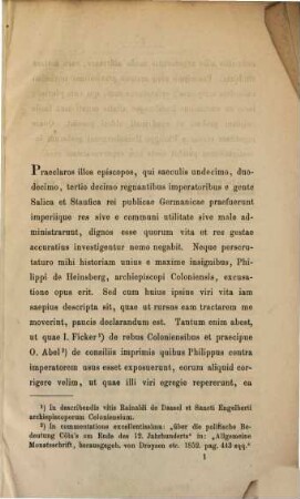 Analecta ad historiam Philippi de Heinsberg archiepiscopi Coloniensis